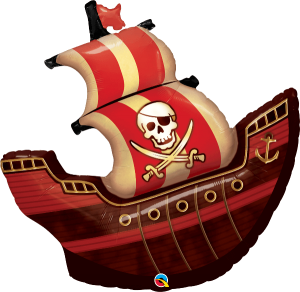 Globo metálico Barco Pirata