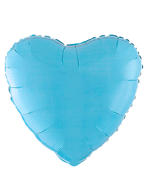 Globo metálico corazón Azul pastel mate