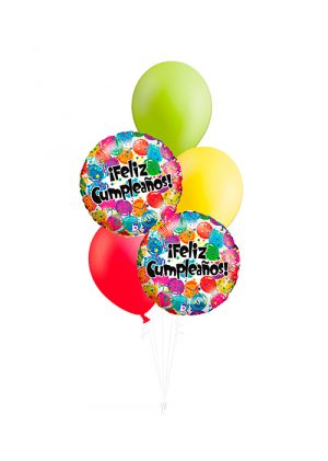 Bouquet de globos Feliz Cumpleaños globos