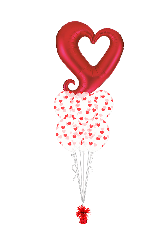 Bouquet de globos Corazón rojo - Globofiesta