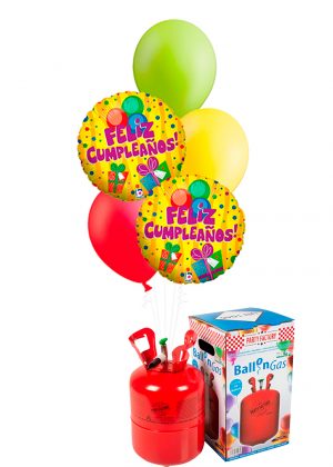 Helio + Bouquet de globos Cumpleaños regalo