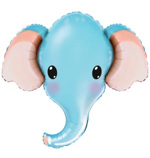 Globo metálico Elefante azul