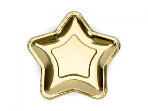 Platos Estrella color dorado 23cm