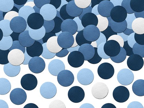 Confeti Circulo Mix tonos Azules