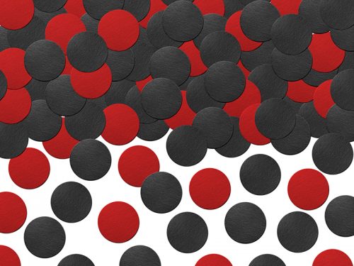 Confeti Circulo Mix tonos Rojo y Negro
