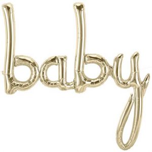 Globo letras Baby dorado