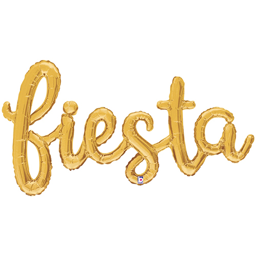 Globo letras Fiesta dorado