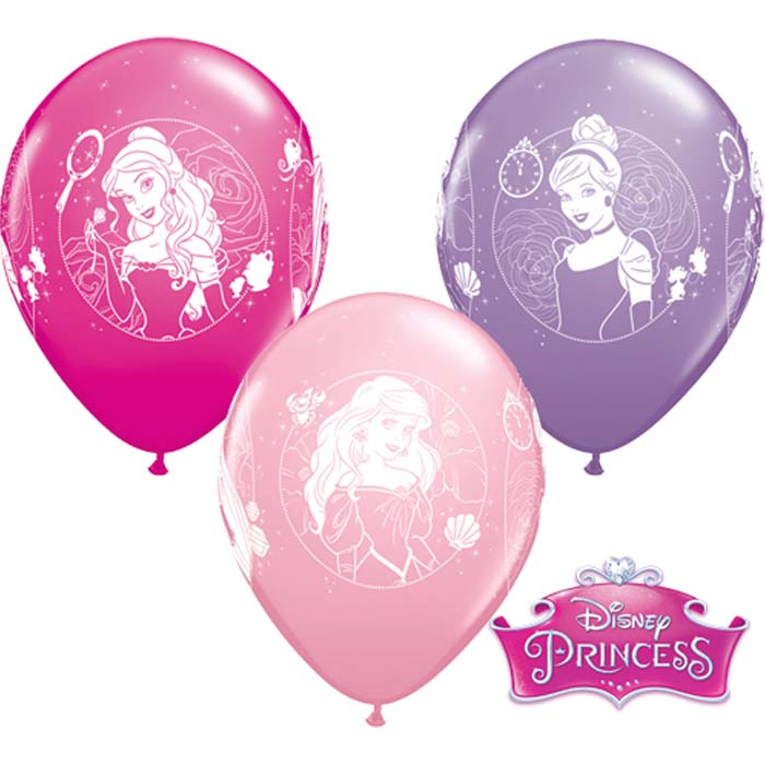 Globos Princesas Disney 5 Piezas Paquete