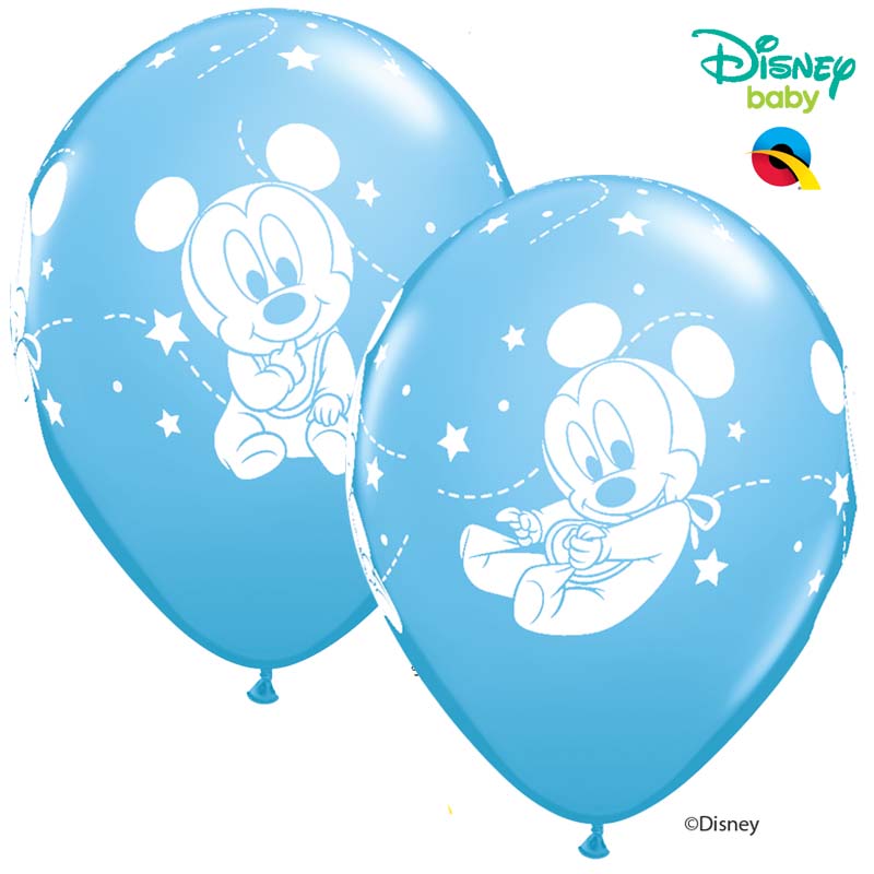 Girar Pirata Están deprimidos Globo Mickey Mouse Baby Disney azul