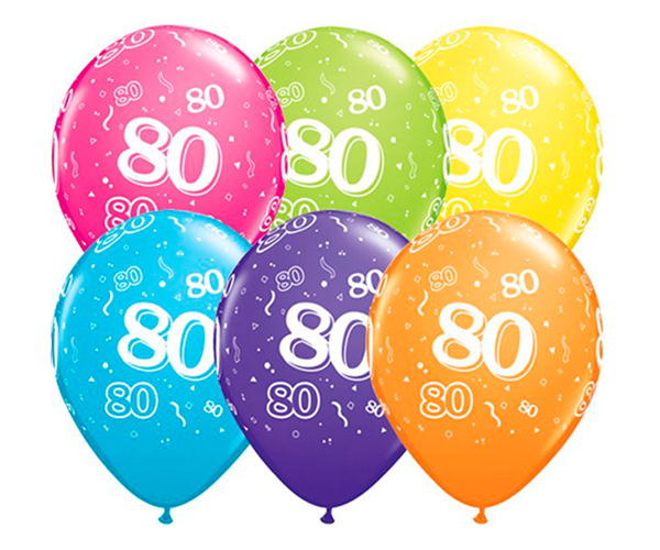Globo 80 años Feliz Cumpleaños