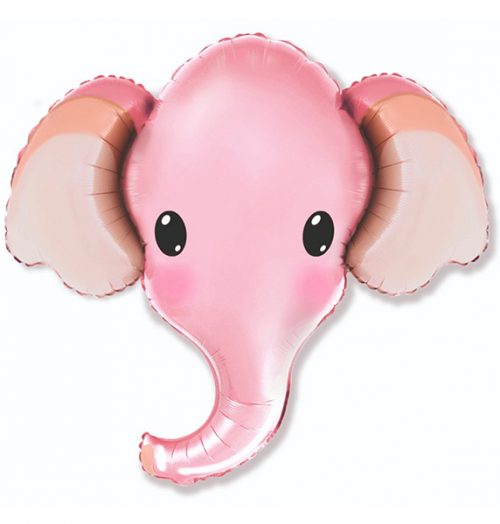 Globo metálico Elefante rosa