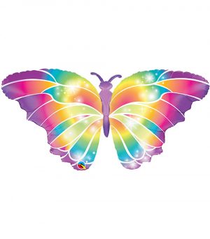 Globo metálico Mariposa colorful