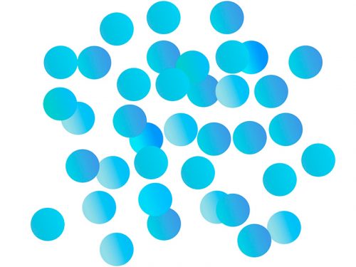 Confeti Circulo Azul Turquesa