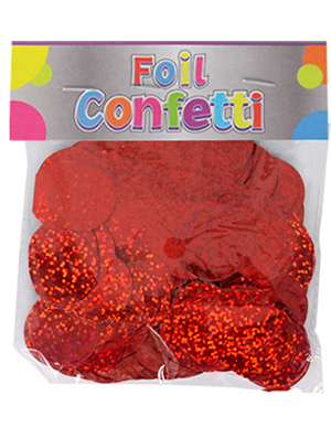 Confeti Circulo Rojo holográfico